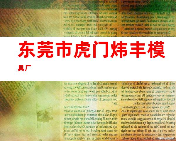 东莞市虎门炜丰模具厂